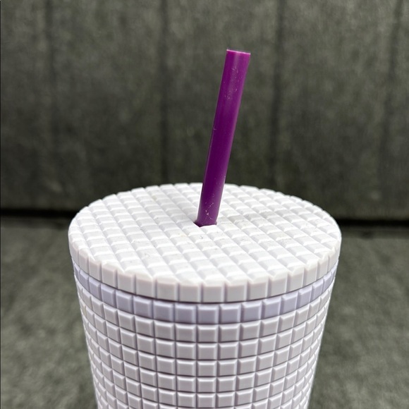 Starbucks White Tumbler with Purple Straw - Picture 5 of 5